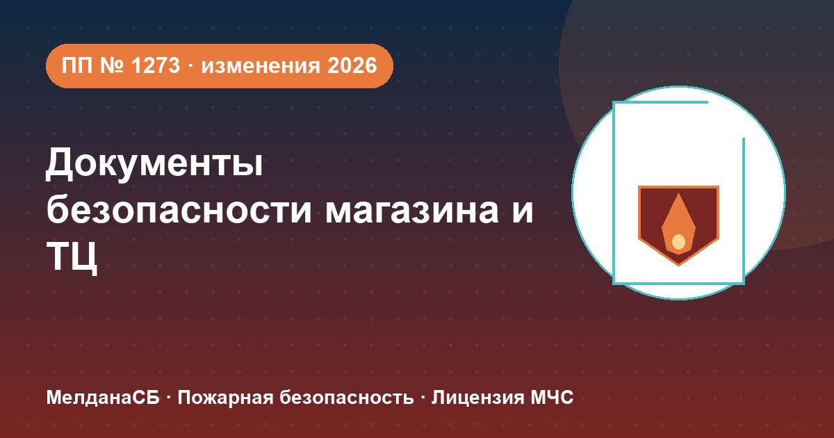 Документы по безопасности для магазина и ТЦ в Перми: полный чек-лист 2026